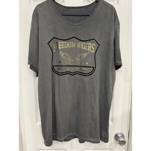 Robin's Jean Freedom Vintage Men's Shirt Size 2xl USA Gray & Gold Metallic VTG